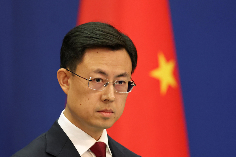 中国外交部发言人郭嘉昆。（路透）